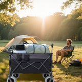9" x 4" All-Terrain Balloon Wheels! 300L XL Heavy-Duty Folding Wagon Cart - 480lbs Capacity, W2932P317113