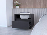 Black 1-Drawer Nightstand B062P175809
