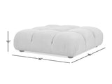 Marcel 36" Bubble Modular Modern Cocktail Ottoman, Olive Green Performance Velvet B2719P280170