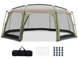 Large 6-8 Person Screen House Tent Full Mesh Walls, UV Protection Outdoor Sun Shelter Canopy 55474944