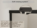 60 W x 72 H Sliding Shower Door, Semi-Frameless Double Sliding Glass Shower Door with 1/4 W3887P395469