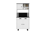 DEPOT E-SHOP Waco 67" H Kitchen Pantry with Two Cabinets, Two Open Shelves, and One B097P167430