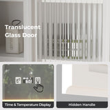 White Particleboard LED Mirror Cabinet , LED Mirror Cabinet with 1 Glass Mirror 38110483