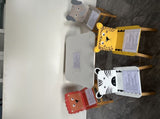 5 Piece Kiddy Table and Chair Set , Kids Wood Table with 4 Chairs Set Cartoon Animals W80860280