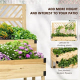 ZUN Wooden Planter、Flower shelf,Wood Planter Box 41704676