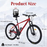 ZUN Mountain Bike for Men and Women 26 inch 24 Speed Suspension Fork KENDA Tires W1019P187577