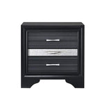 ZUN 2 Drawers and 1 Jewelry Drawer Nightstand, Black B016P253286