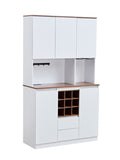 ZUN Farmhouse Coffee Bar Wine Cabinet ,68.9'' Kitchen Buffet Cabinet with Storage, Liquor Cabinet for W1705P182960