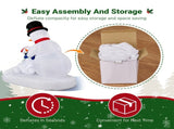 5.91FT Melting Snowman with Hair Dryer Christmas Inflatable Decoration, 5 LED Lights, 210D 38718022