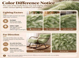 25.59"W x 33.66"D x 29.53"H Indoor Plush Rocking Chair, Soft Fluffy Lounge Rocker with White Metal 96056141