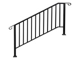 Matte Black Outdoor 4 Level Iron Handrail 59416717