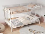 Bunk Bed with Ladder and high Guardrail, Able to Split, Metal Bunk Bed, Storage Space, Noise W5635P479855