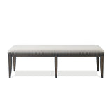 ZUN Grant Nailhead Trim Upholstered Dining Bench T2574P206285