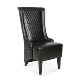 23.03" Wide Faux Leather High-Back Accent Chair, Comfy High Wingback Chair, Living Room Chair with W68057031
