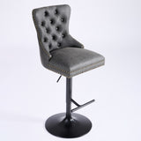 A&A Furniture,Aged and Retro PU Swivel Barstools Adjusatble Seat Height from 26-33 Inch, Modern Bar W1143P195203