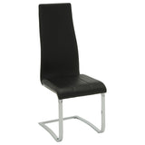 Black and Chrome High Back Side Chairs B062P145438
