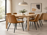 Modern PVC Upholstered Dining Chairs,Armless Side Chairs for Kitchen Dining Room, Set of 2 , Grey & B347P613000