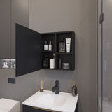 Morenci Medicine Cabinet With Included Mirror And 1 Door, Black B128P237177