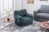 010-Soft Teddy Fabric Tufted Foam Bean Bag Chair With Teddy Fabric Green W52761253