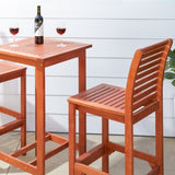 Emilio Reddish Brown Tropical Wood Bar Chair B093121201