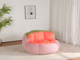 Oversized Bean Bag Chairs,Multicolor Faux Fur Couch Filled with Shredded Sponge,Large Lounger Sofa 66056634