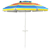 7.2 Feet Outdoor Beach Umbrella with Tilt Mechanism 49206287