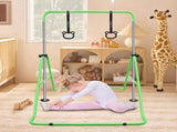 Green Multi-Functional Adjustable Height Children's Horizontal Gymnastic Bar With Bear Rings W1408P269707