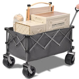 PORTABLE 400L Collapsible Wagon, Folding Wagon Cart , Beach Wagon with Big Wheels, 450LB Heavy Duty 42781808
