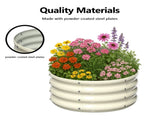 2 Pcs 221ft Raised Garden Bed, Round Galvanized Outdoor Planter Box, Metal Garden Bed for Planting 40130476
