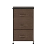 ZUN 3-Tier Dresser Drawer, Storage Unit with 3 Easy Pull Fabric Drawers and Metal Frame, Wooden 43484601