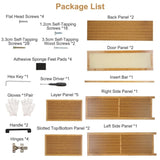 6-Tier Shoe Cabinet with Bamboo Shoe Rack Freestanding Shoe Organizer with 2 Hollow Doors and 57089527