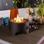 ZUN 15 inch Outdoor Portable Propane Fire Pit, Tabletop Fire Pit with Quick Connect Regulator W853P232639