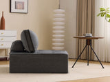 The dark gray linen wooden frame sofa can be freely spliced, meeting various needs such as in small W3612P395723
