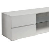 Glossy White 4-Drawer TV Console B062P153726