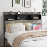 Full size bed frame, wooden platform bed frame, with storage and 2 USBs, no noise, no need for box W636P315847