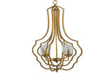 4 - Light Metal Chandelier, Hanging Light Fixture with Adjustable Chain for Kitchen Dining Room W2078138931