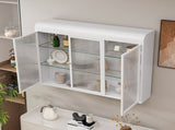 3 Door Arched Wall Mounted Glass Cabinets for Kitchen, Living Room and Bathroom 24283062