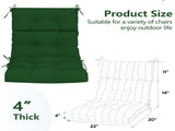 High Back Chairs Set of 2, Waterproof Outdoor Rocking Chair with Ties, Rocking Chair 25705302