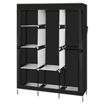 ZUN 71" Portable Closet Wardrobe Clothes Rack Storage Organizer with Shelf Black 43726129