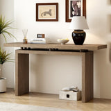 U_STYLE Uniquely Designed Ash Veneer Console Table, Modern Simple Style, Featuring Clever Tabletop N711P241324O