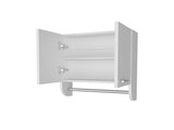 White Medicine Cabinet with Towel Bar B062P252172