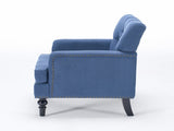 Tufted Club Chair, Accent Chair, Upholstered Button Armchair, Linen Fabric Corduroy Sofa Chairs for 10084667