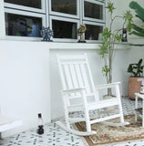 Oversized Rocking Chair with Wood-Texture, Outdoor Rocking Chair for Adults, All Weather Resistant W2103P277202