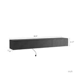 ZUN Floating TV Stand Wall Mounted with 16 Color LEDs,67" Modern TV Stand, Floating TV Cabinet W1321P220184