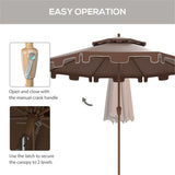 ZUN Outdoor beach umbrella/Sun Umbrella （Prohibited by WalMart） 53253212