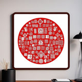 Hundred Blessing Tayin Energy Painting - Traditional Chinese Art Size 22.4 X 22.4 inch 53157078