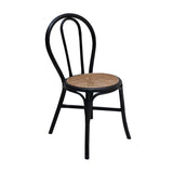 ZUN Set of 2, 15.5x20.5x35.5" Black Rattan Dining Chair W2078P251032