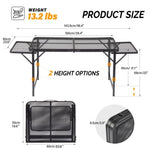 ZUN 4.7 FT Portable Picnic Table Adjustable Height 03990800