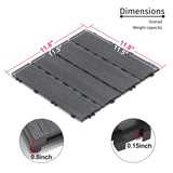 Patio Floor Tiles Pack of 22 WPC Wood-Plastic Composite Patio Deck Tiles DIY Interlocking Decking W206P201288