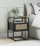 ZUN Metal Frame Accent Table in Black Finish B016P257184